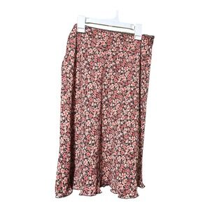 Old Navy Pink Ruffled A-Line Midi Skirt